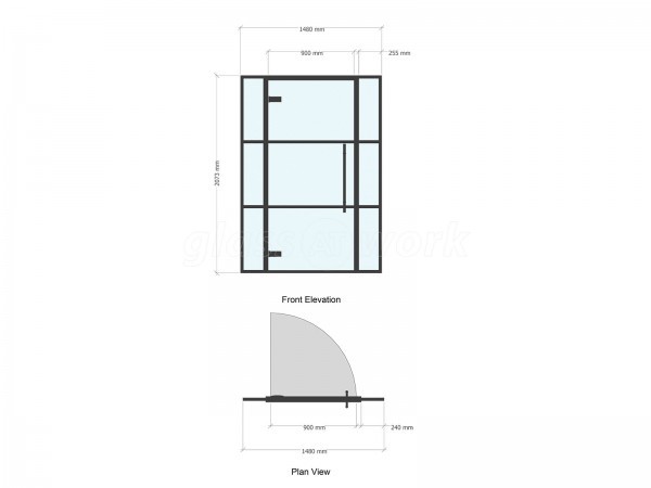 Domestic Project (Blackpool, Lancashire): T-Bar Aluminium Black Framed Glass Door and Side Panels