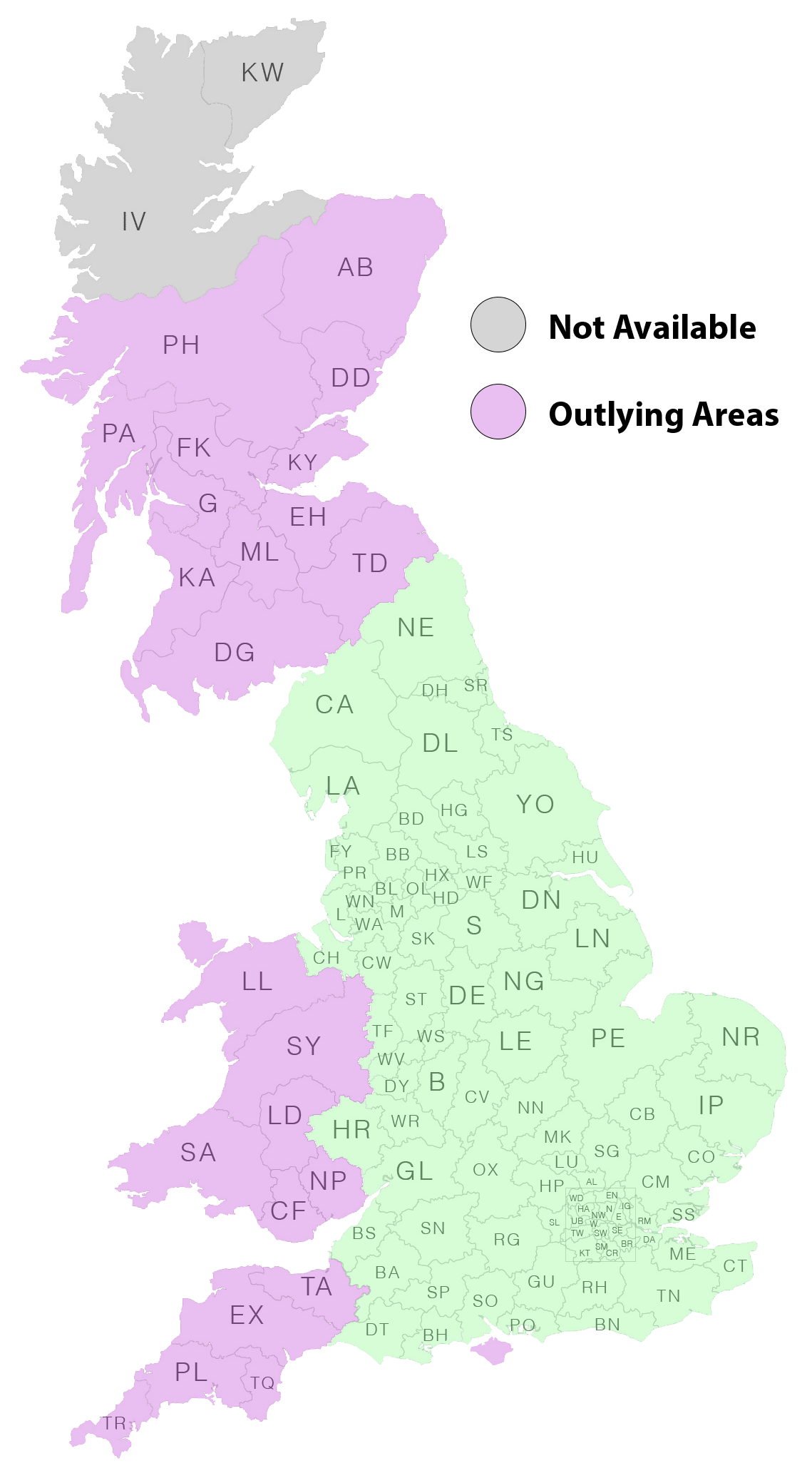 Outlying Areas Map